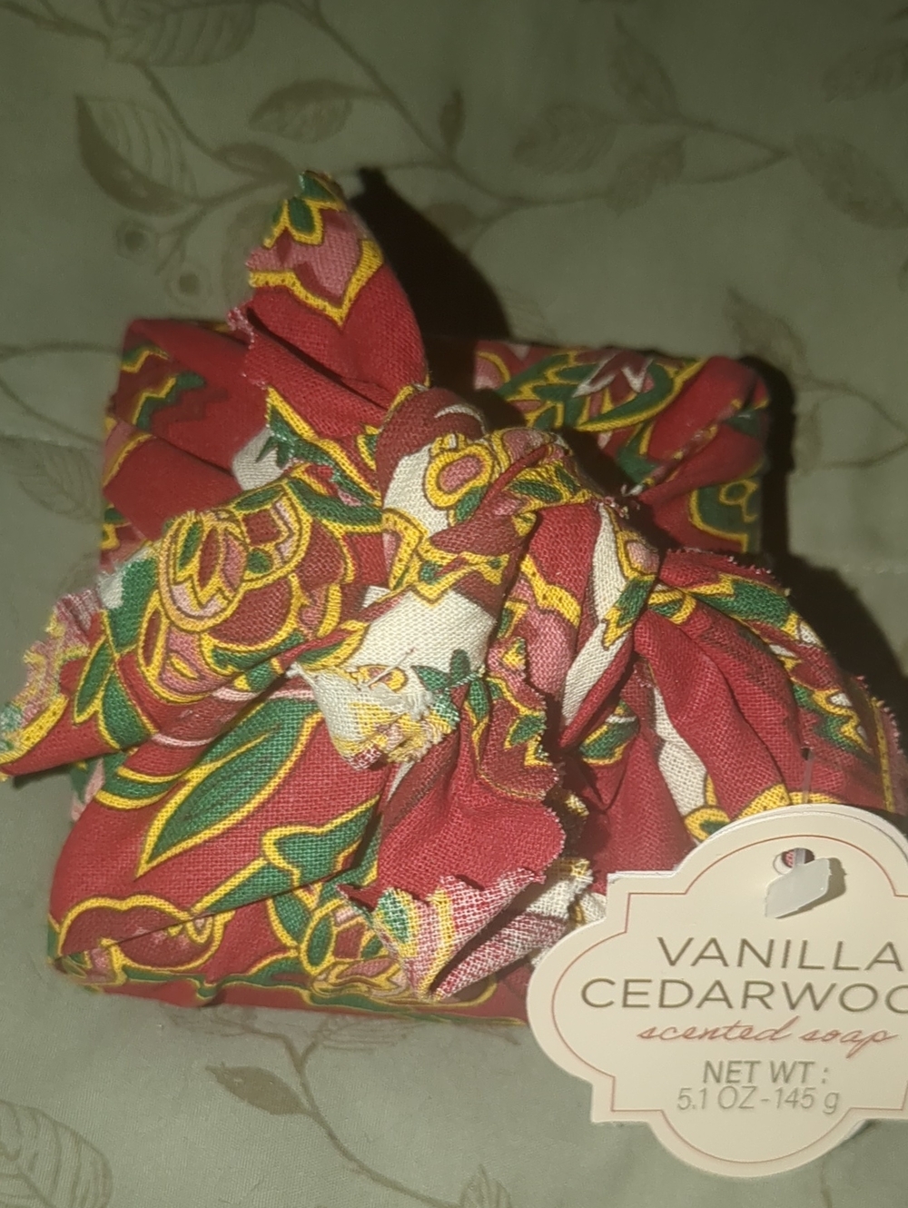 Vanilla Cedarwood Scented Soap In Fabric